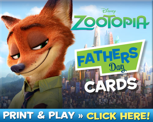 Download Zootopia Father's Day Cards 